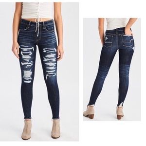 AEO Super Super Stretch X Hi Rise Jeggings 8